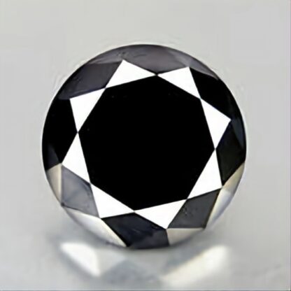 1.09ct Round Cut Natural Black Diamond Carbonado