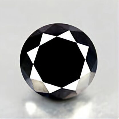 1.13ct Round Cut Natural Black Diamond Carbonado