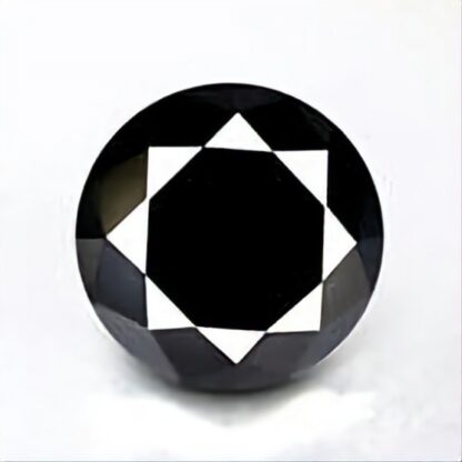 1.41ct Round Cut Natural Black Diamond Carbonado