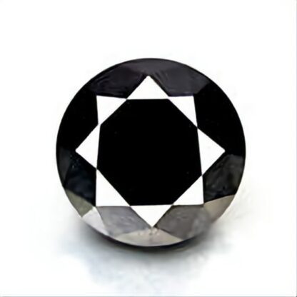 1.46ct Round Cut Natural Black Diamond Carbonado