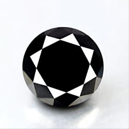 1.71ct Round Cut Natural Black Diamond Carbonado