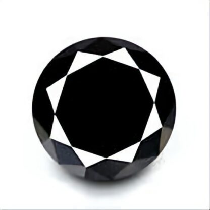 1.88ct Round Cut Natural Black Diamond Carbonado