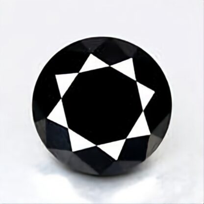 1.91ct Round Cut Natural Black Diamond Carbonado