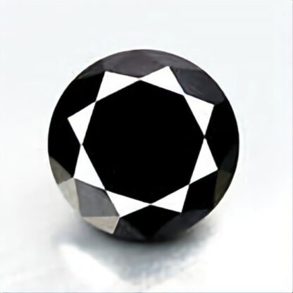 1.92ct Round Cut Natural Black Diamond Carbonado