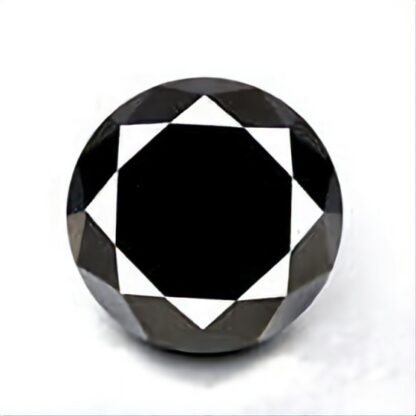 3.59ct Round Cut Natural Black Diamond Carbonado